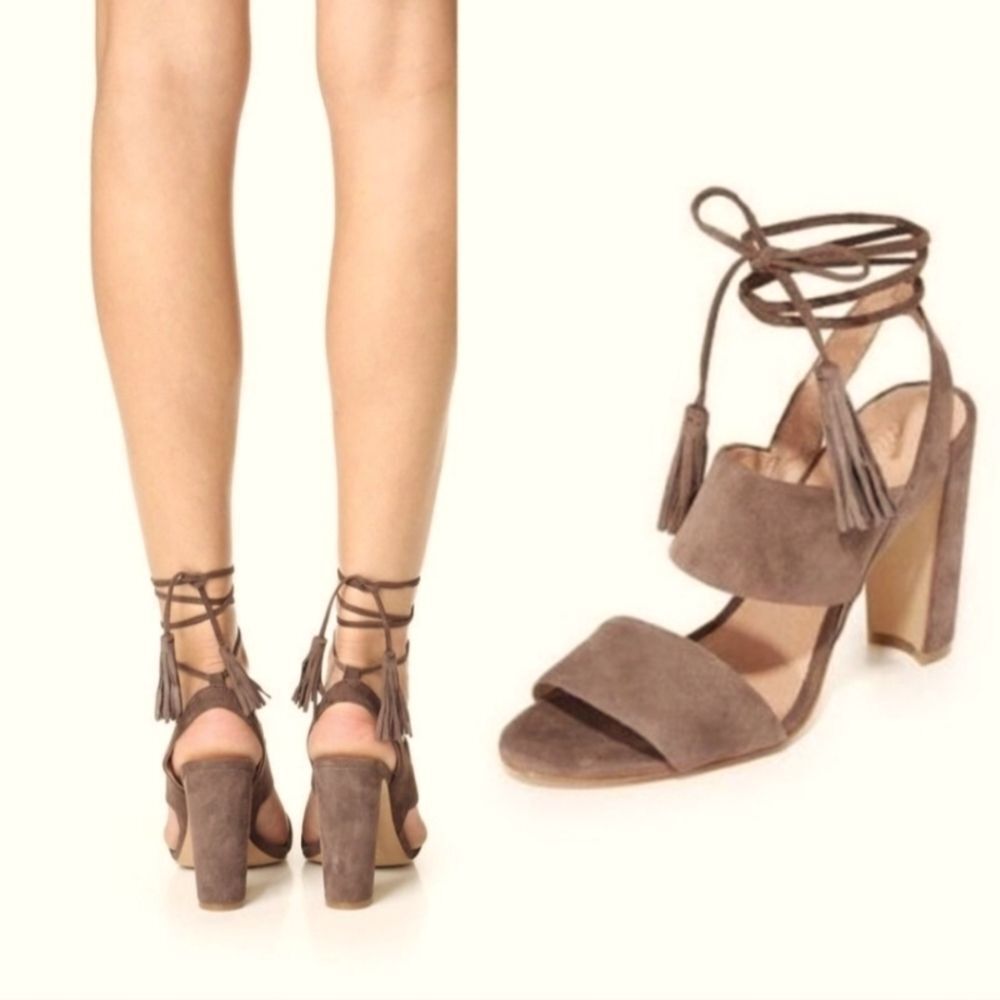 Madewell Octavia Tassel Suede Sanda Heelsl Size 6